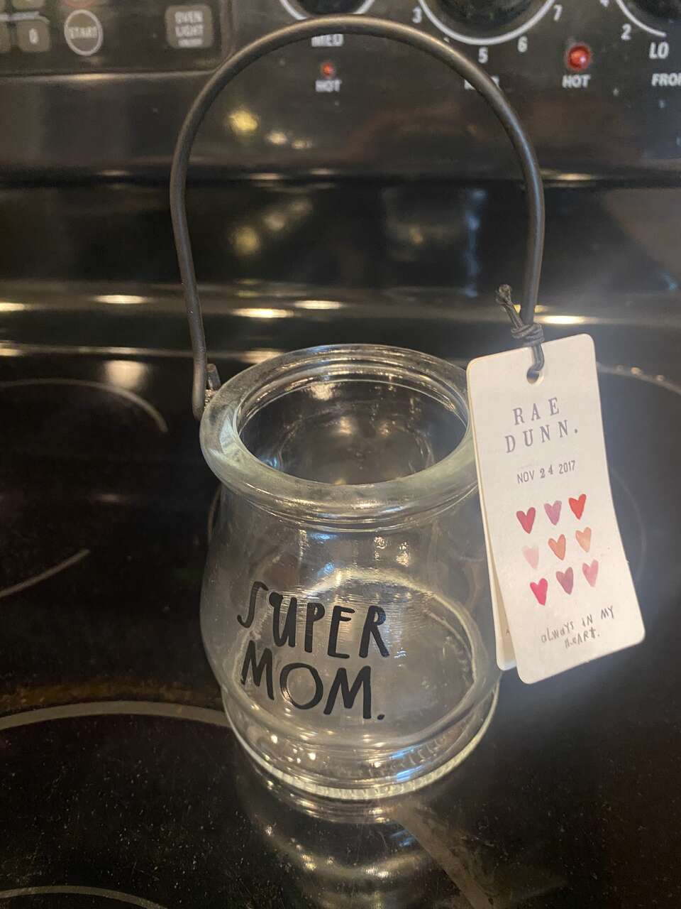 Rare!!! Rae Dunn Super Mom glass