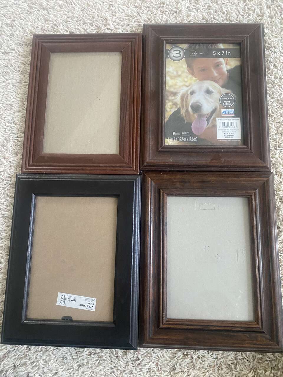 4 of 5 x 7 picture frames