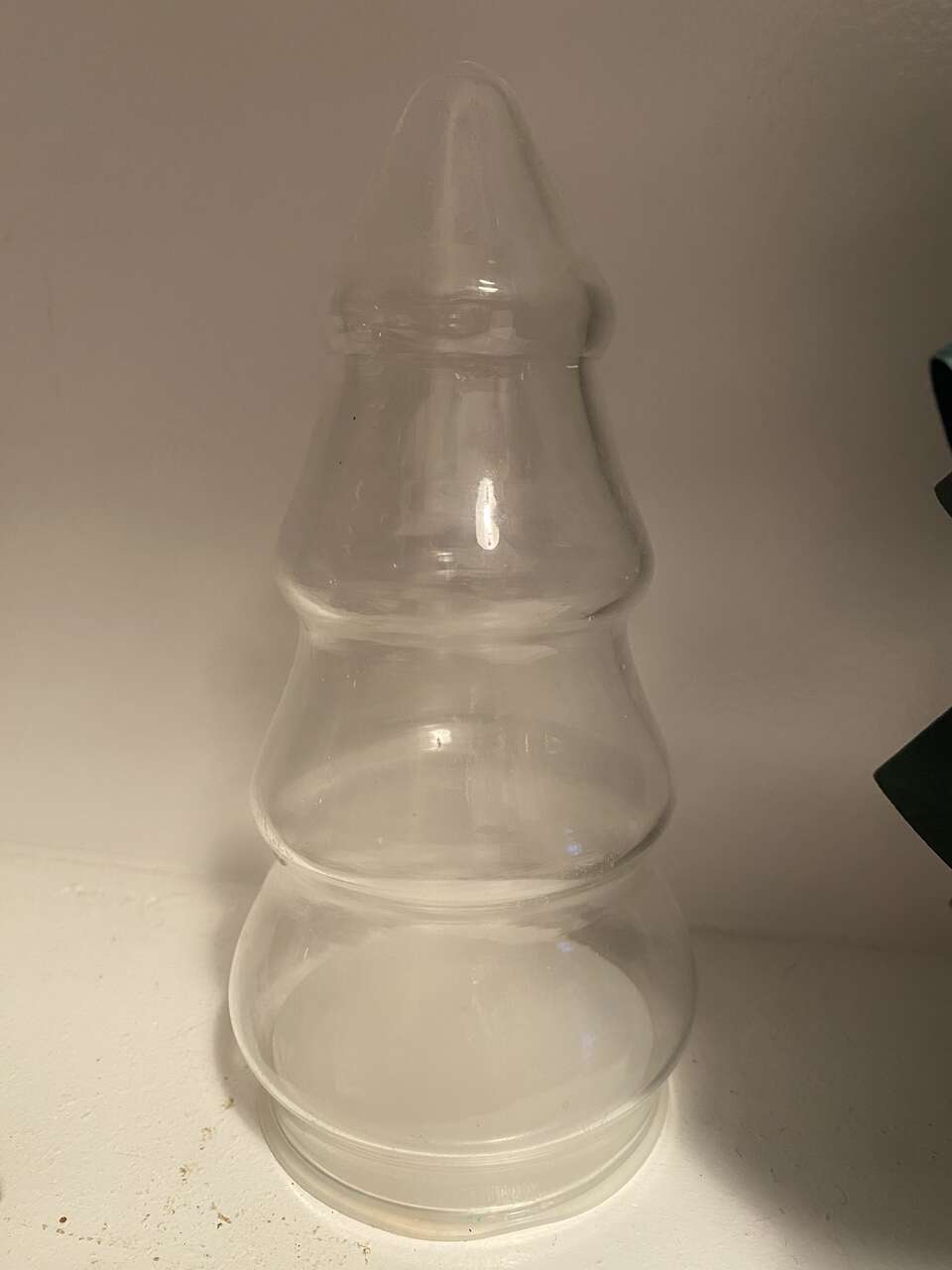 Christmas tree glass container