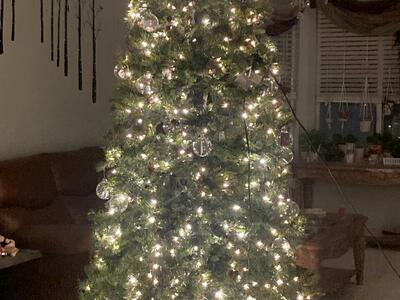9 ft Christmas tree prelite