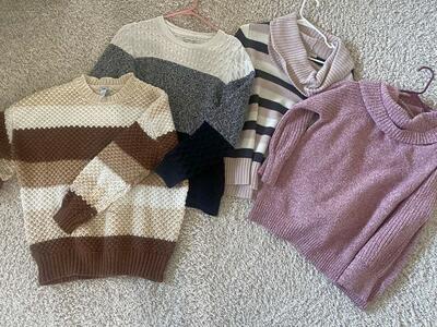 4 women sweaters set