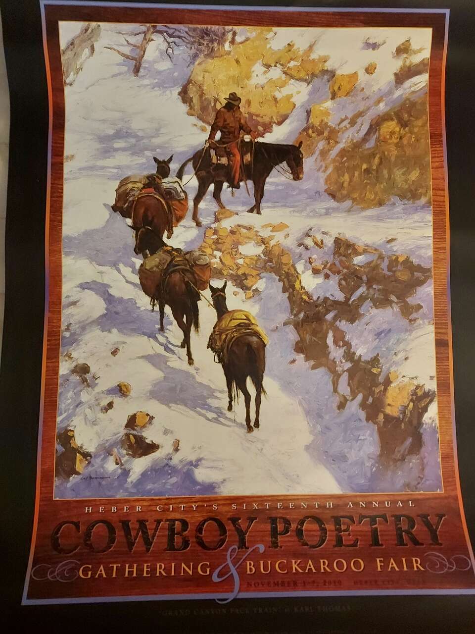 Rustic cabin decor wall Art Print of Cowboy Poetry Gathering and Buckaroo Fair 2010 Edition