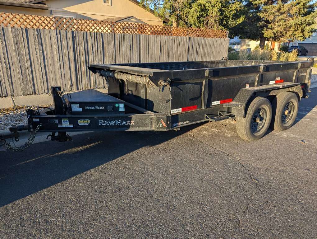 14k lbs 7x14 dump trailer with load ramps