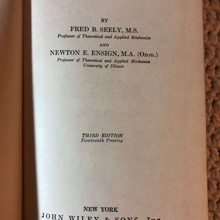 Analytical Mechanics For Engineers 1941