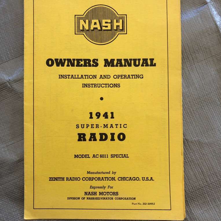 Nash Automobile 1941 Radio (Model AC6011)