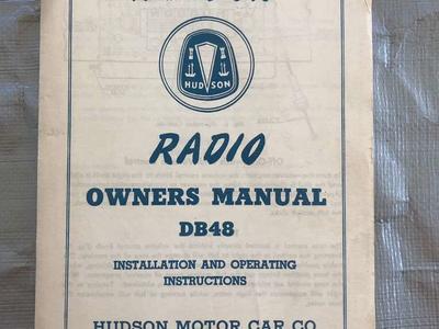 Hudson Automobile 1948 Radio Owners Manual