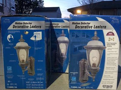 Exterior Wall Lanterns W/Motion Dectectors