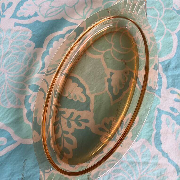 Colored Oval Shallow Dish