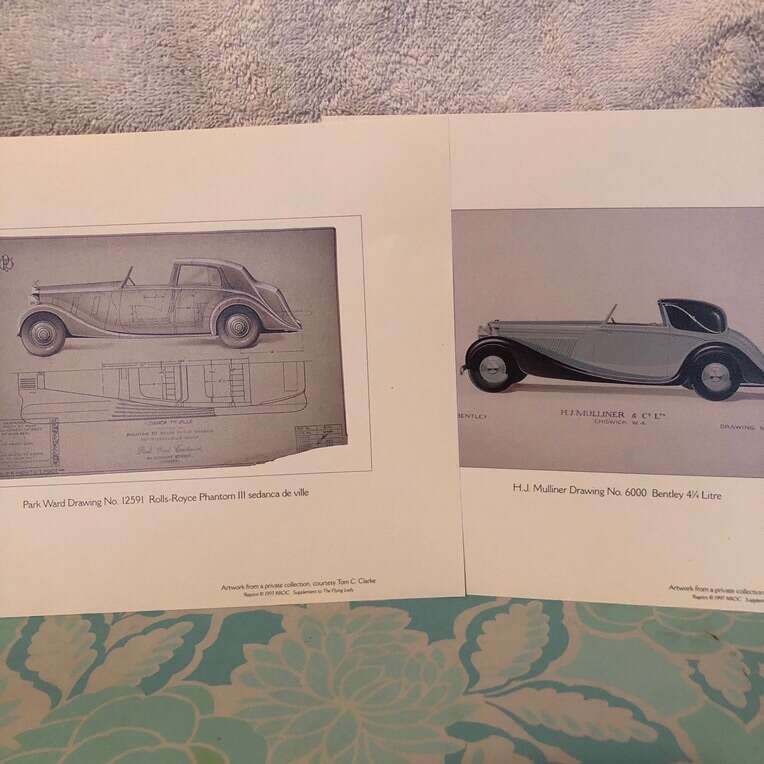 Pre War Coachwork Drawings Rolls & Bentley