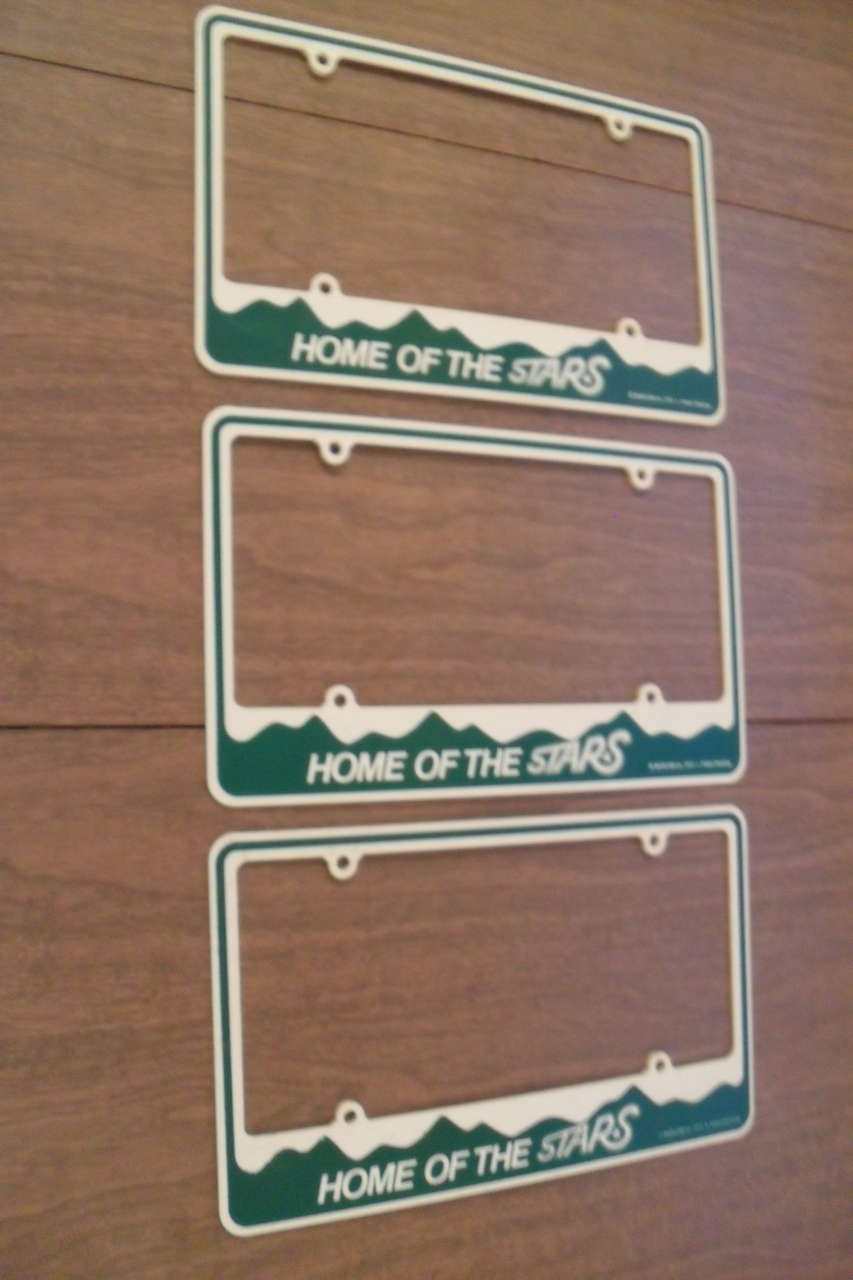 3--1973 Utah Stars License Plate Frames Plastic $10 Each NEW O:D STOCK