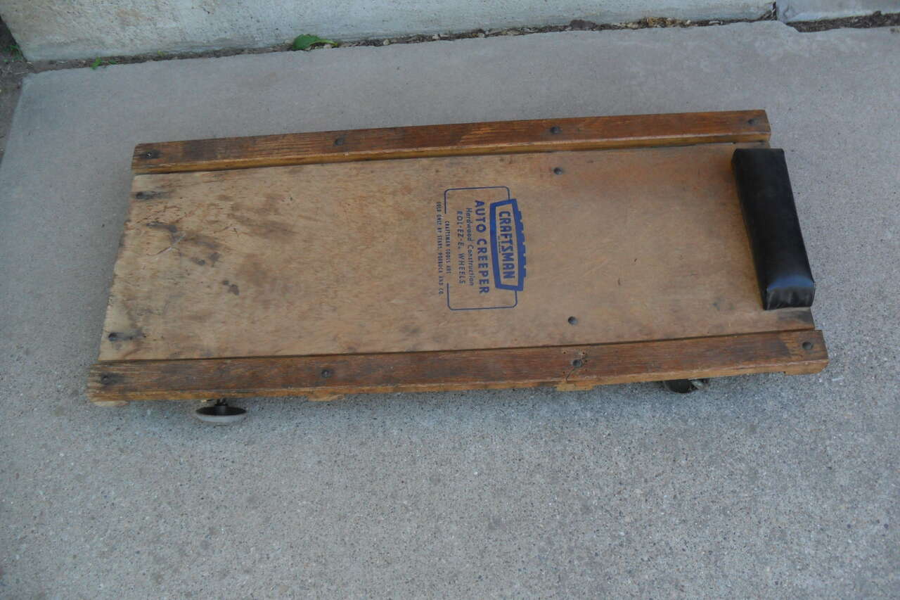 Vintage CRAFTSMAN  Auto Creeper Been Repaired See Photos Selling For Price Of The Casters $20