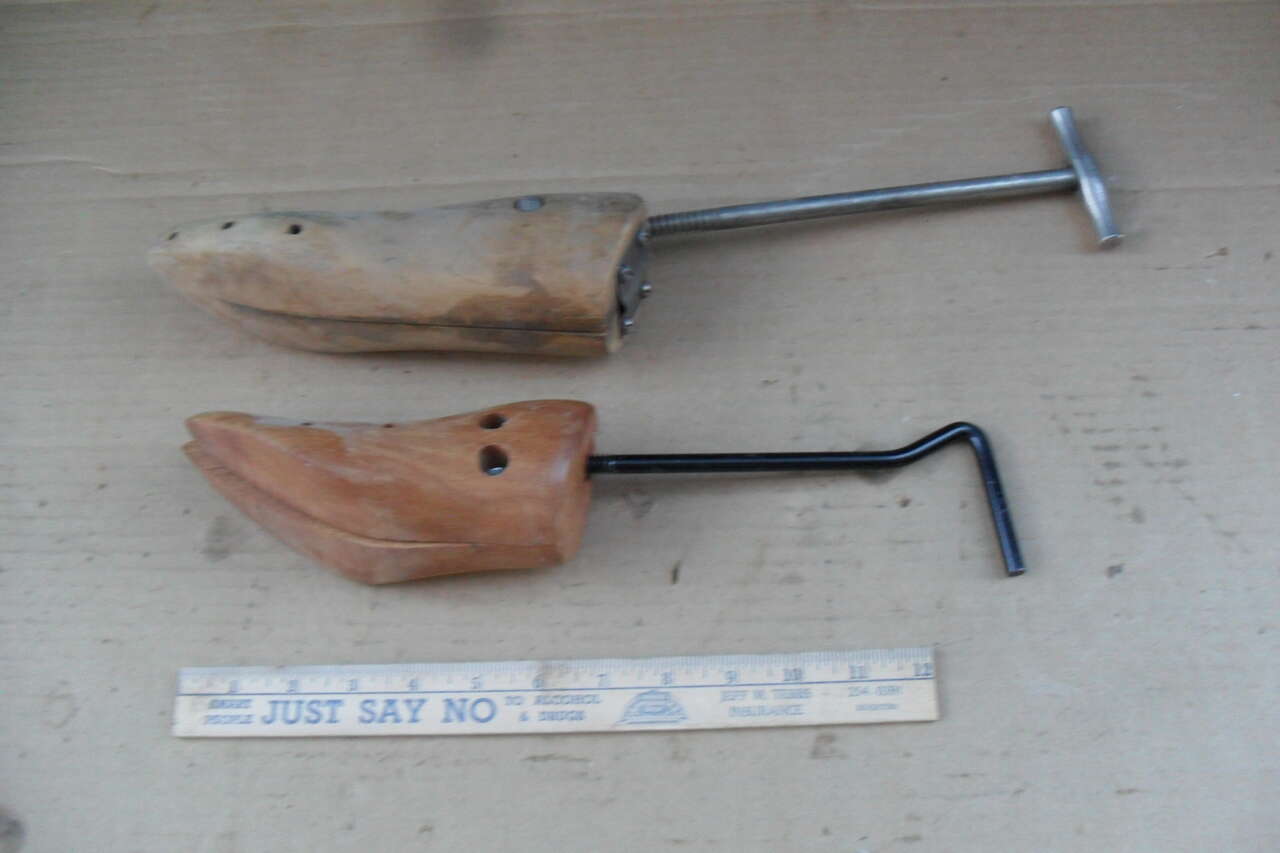 Vintage Shoe Stretcher Shaper Vintage Wooden Cobblers Tool 2pcs BOTH FOR $15