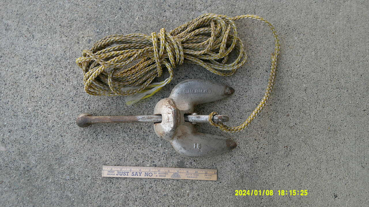Vintage Cast Iron Boat Anchor 18 Lb. $30