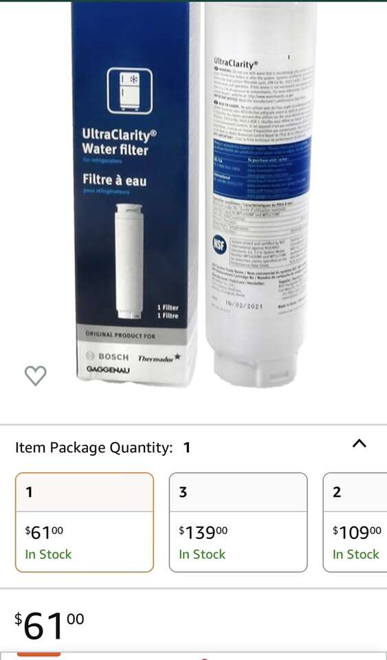 Water Filter Refrigerator 11034152