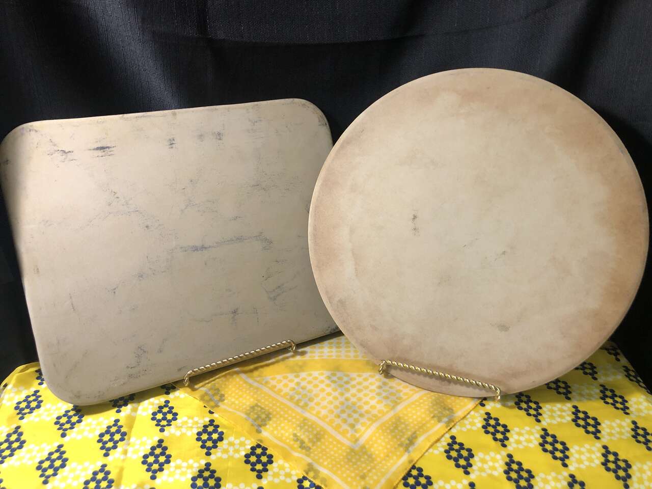 Pampered Chef 15 Diam or 15x12 Rectangle Baking Stones Heritage Colection