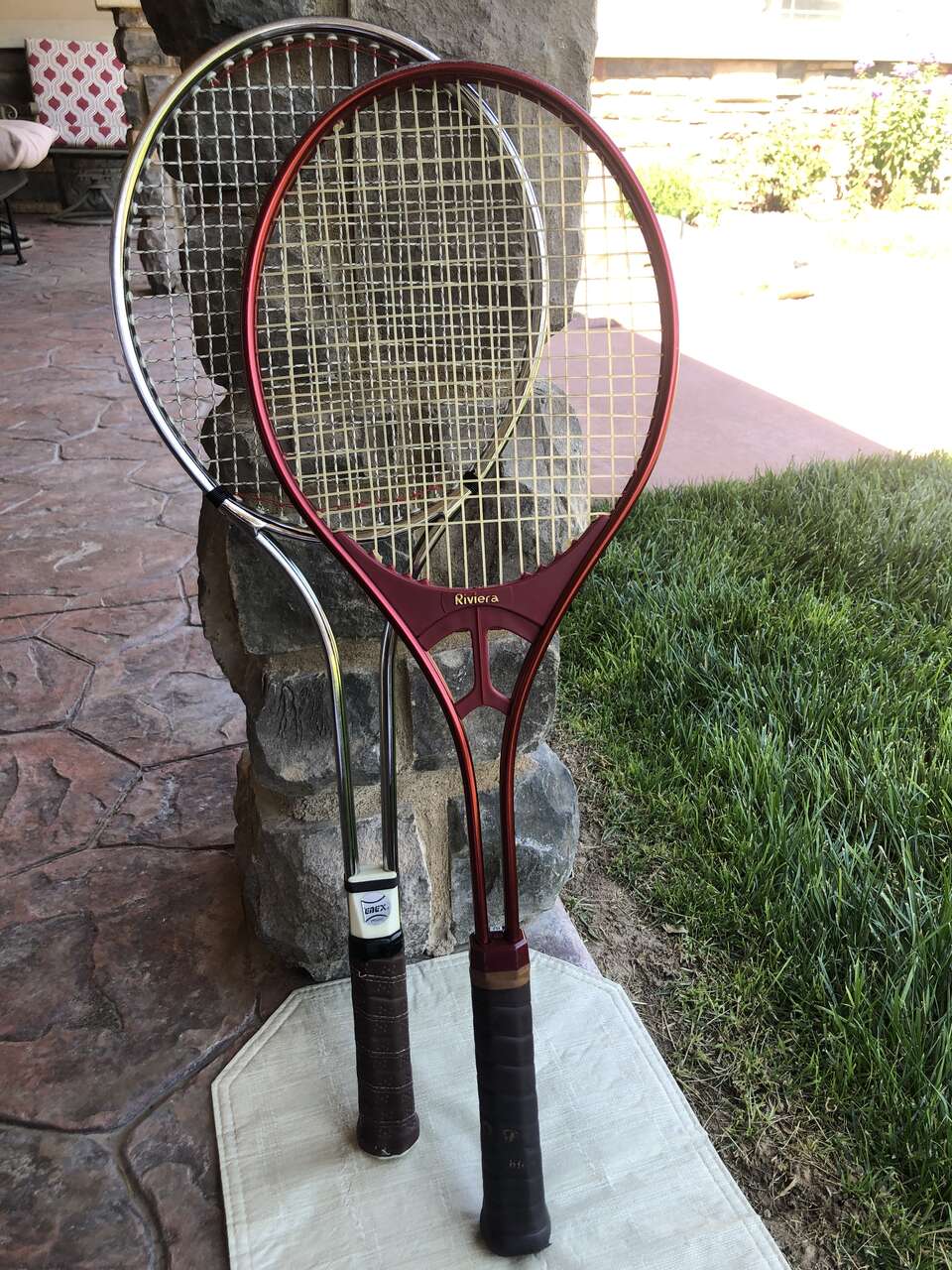 Two Retro Tennis Racquets Spalding Riviera & Tennex T 4800