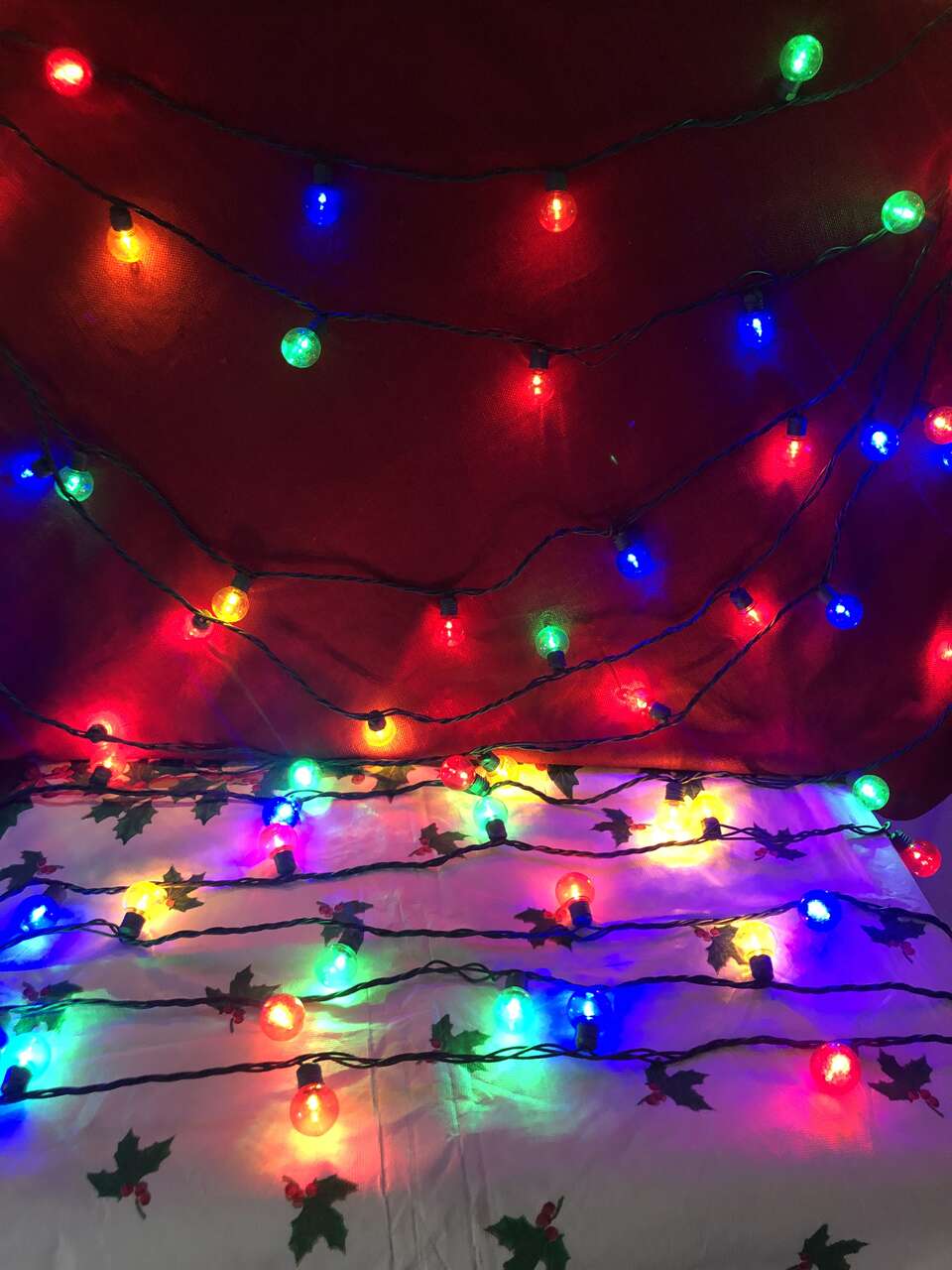 58ft 100ct Christmas Round Bulb Lights-Single Stand