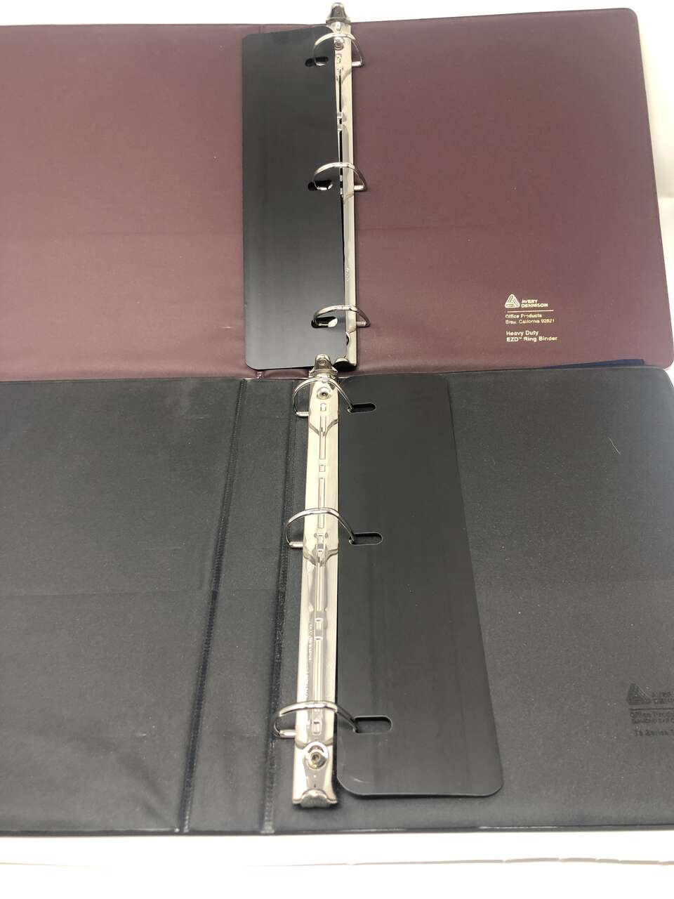 2 Avery Dennison 1" D ring Binders with Sheet Lifters