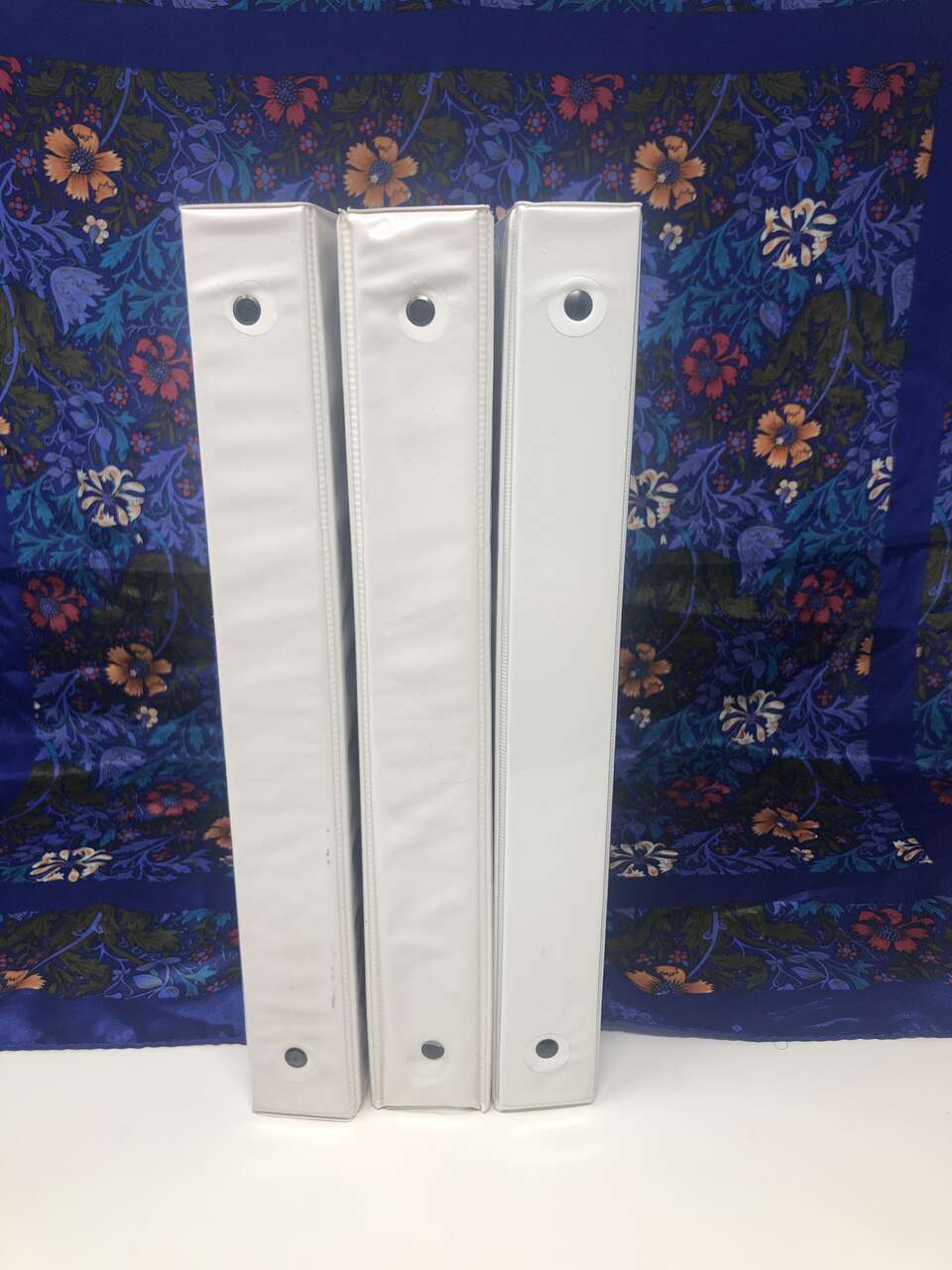 (3) 1" White 3-Ring Binders with Clear-View Covers