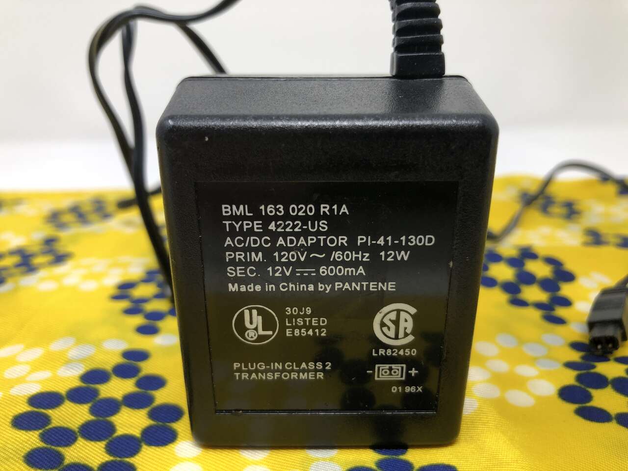 Pantene AC/DC Adapter 12V Model PL-41-130D
