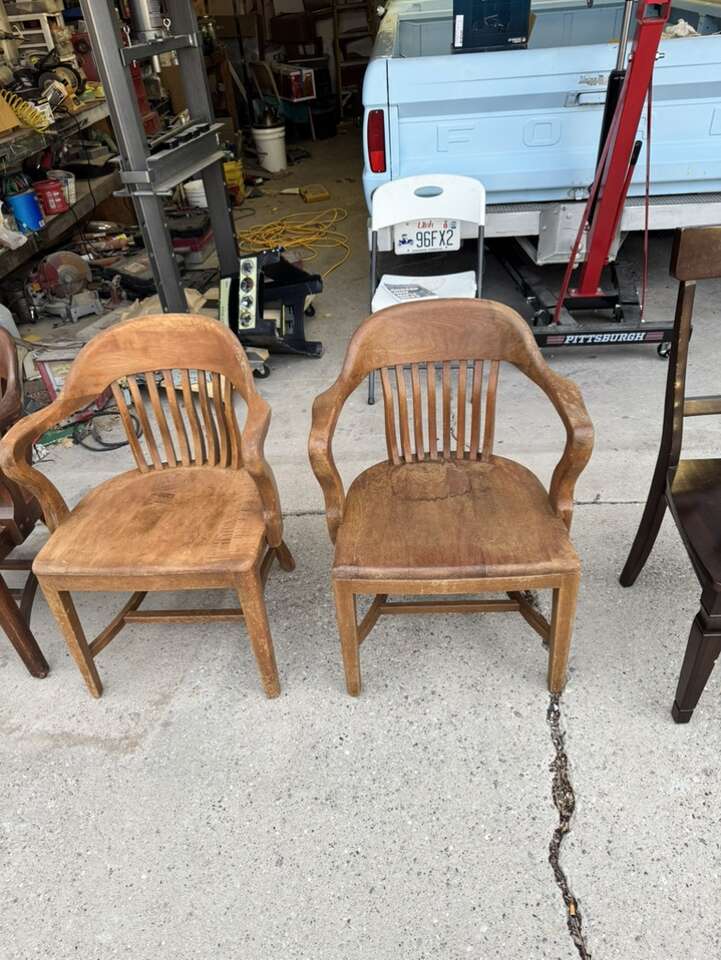 Old Oak Chairs Three