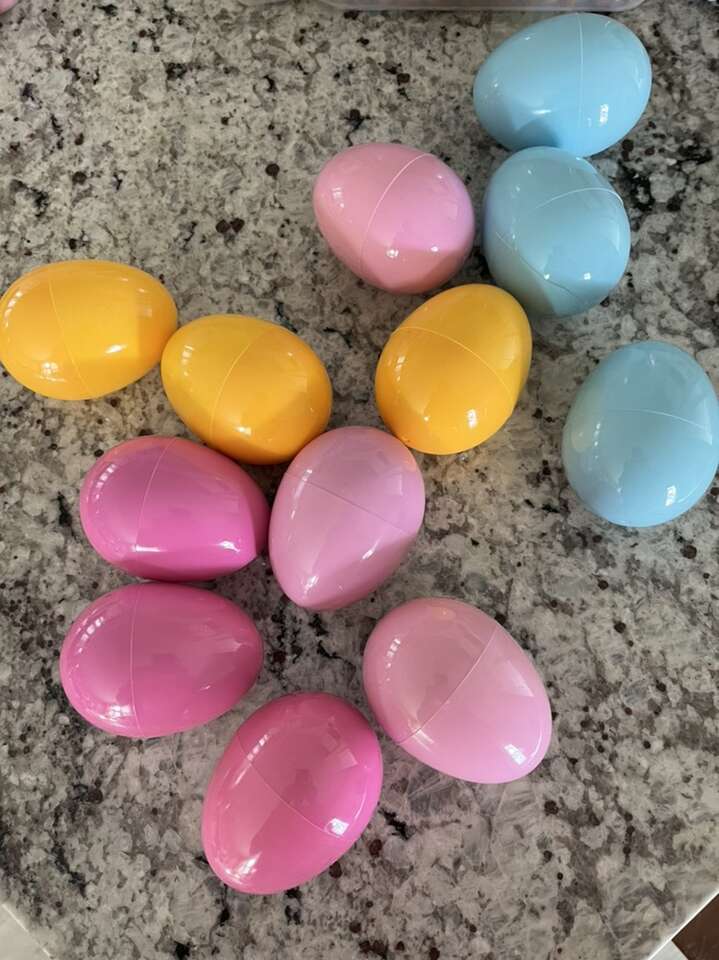 Dozen Plastic Easter Eggs Multicolor USA