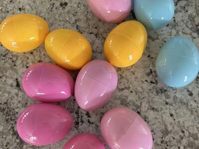 Dozen Plastic Easter Eggs Multicolor USA