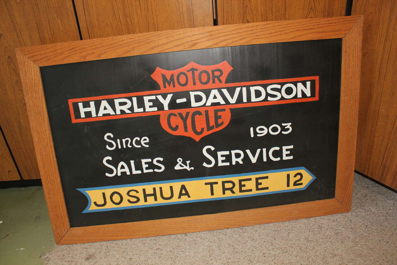 Hand-Painted Harley Davidson Dealer Sign
