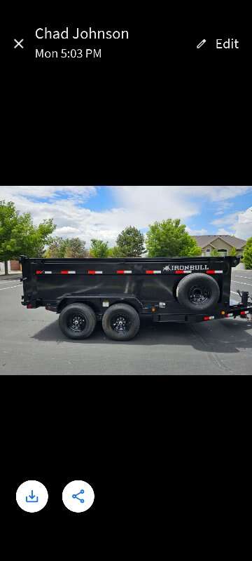 Like New 2022  Dump Trailor NRST 14'  Iron Bul