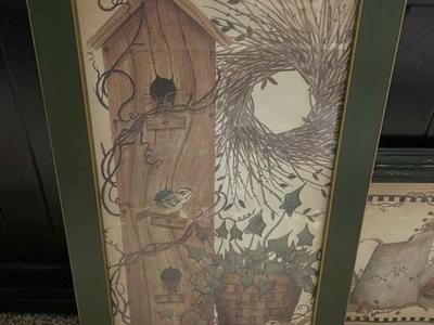 Green Wood Framed Garden Prints