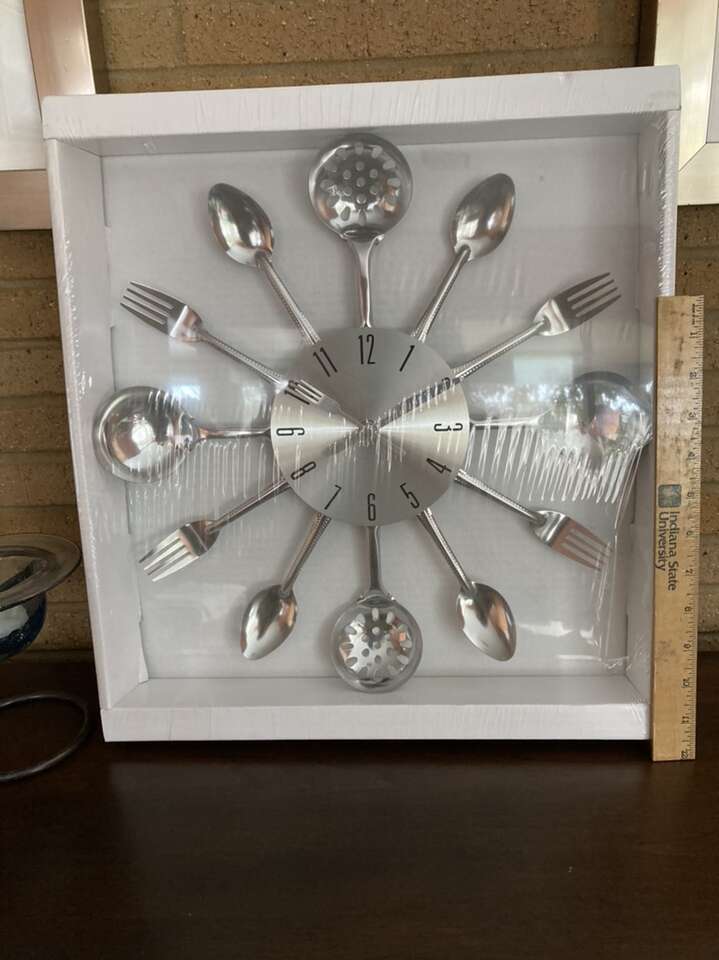 Silver Wall Clock