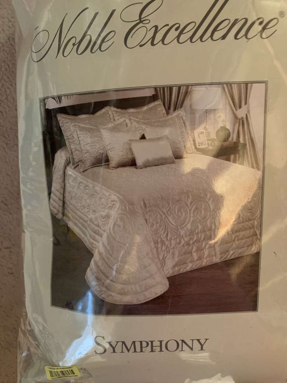 Full quilted Cream Bedspread