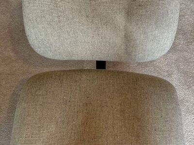 Office Chair Grey & White Material