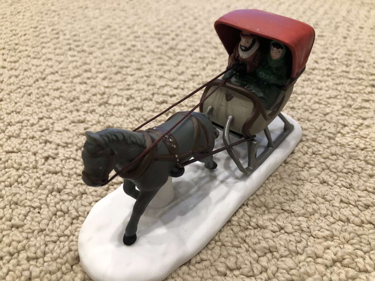 One Horse Open Sleigh Dept. 56 Heritage Village