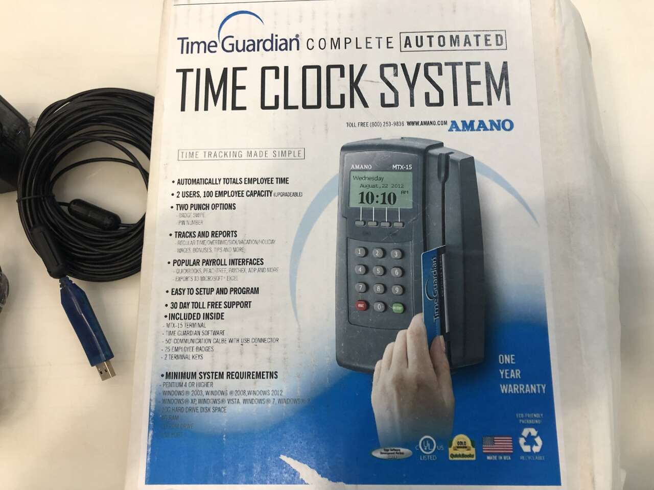 Time Clock System that You Control (not in the cloud) - Amano Time Guardian
