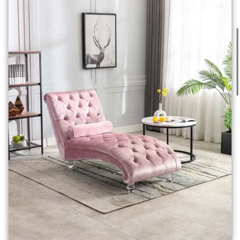 COOMORE Leisure Concubine Sofa with Acrylic Feet