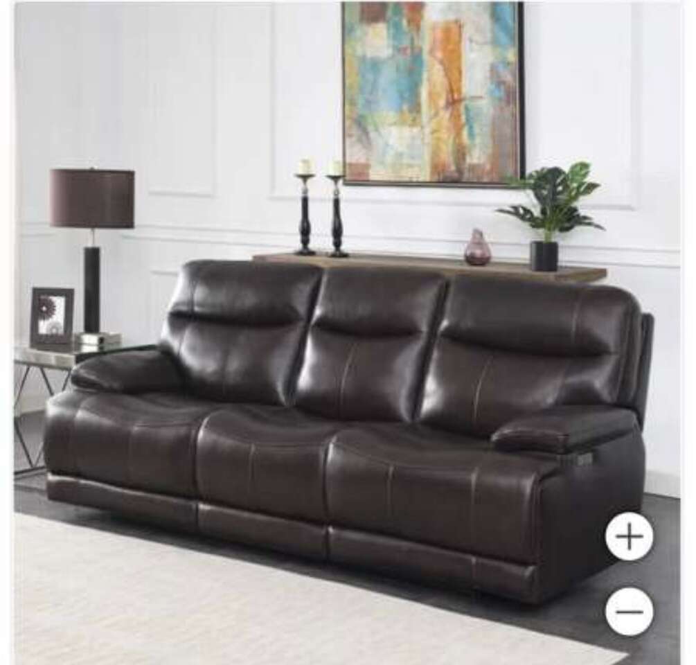 Redgewin Leather power Reclining Sofa