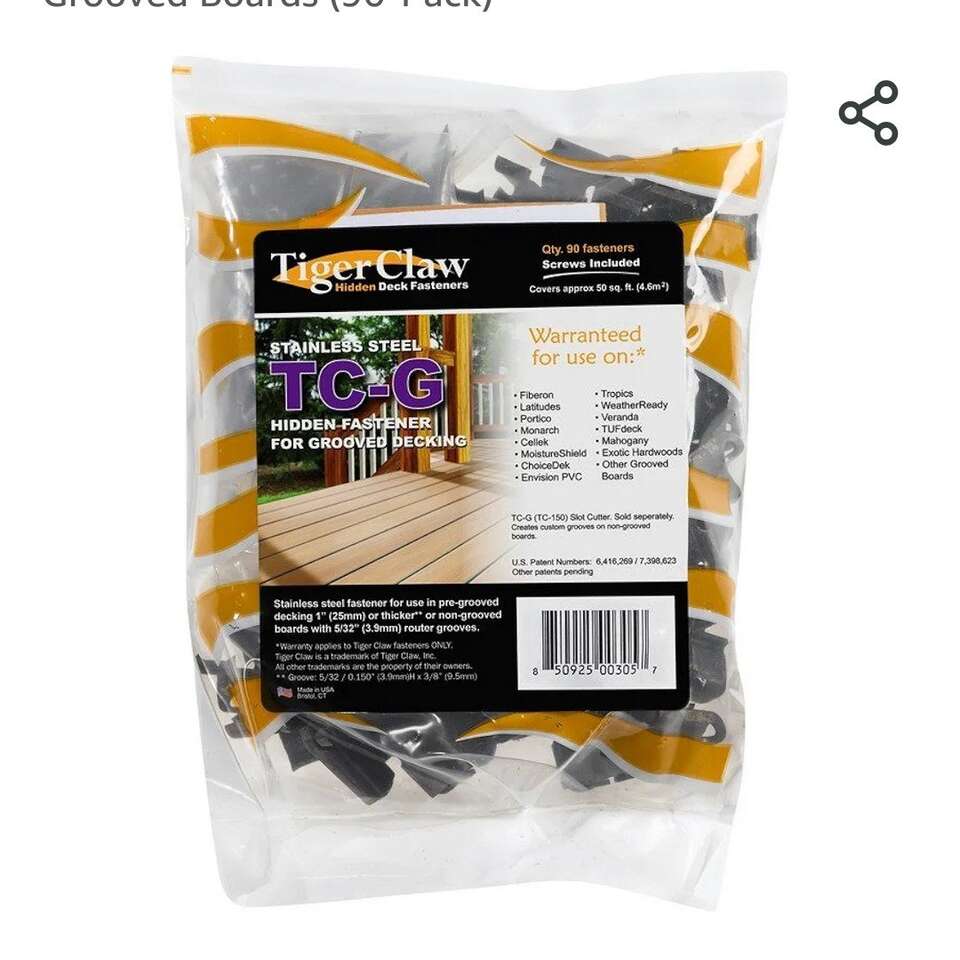 Deck Hidden Fasteners Tiger Claw 3 bags for Trex