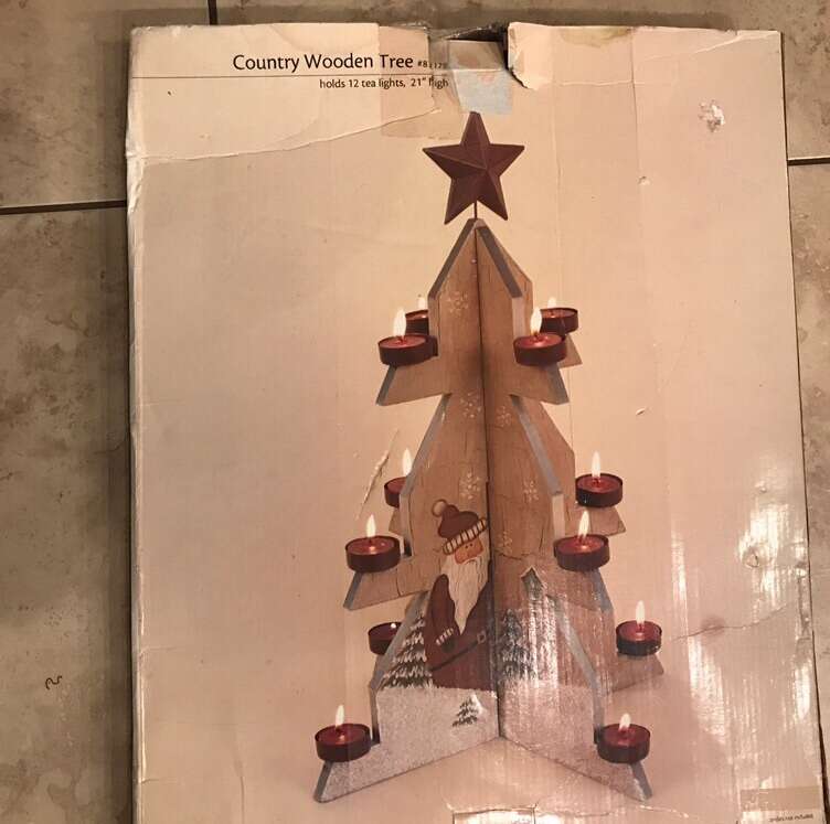 Wooden Candle Holder