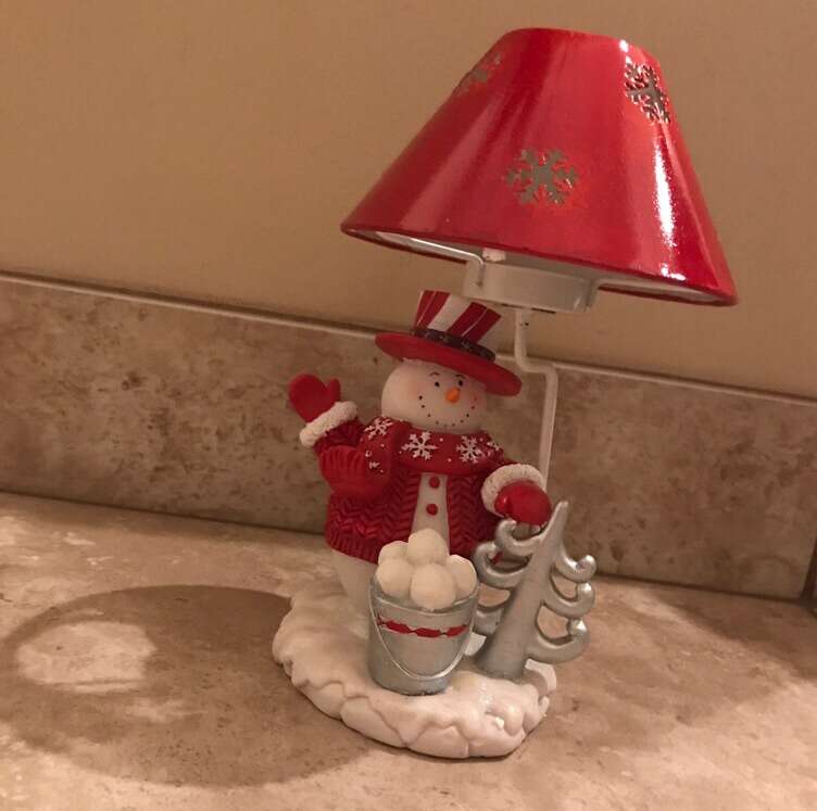 Snowman Tea light Candle Holder