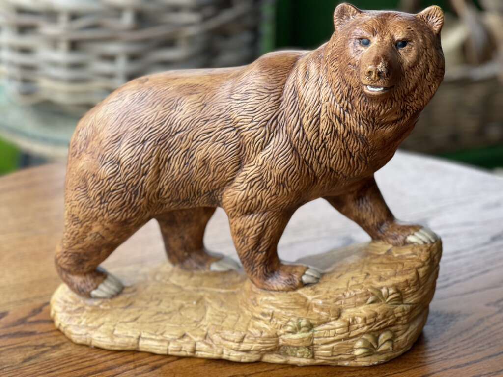 Large 13 Inch Tall Kodiak Bear Sculpture