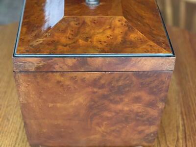 Large Beautiful Burl Wood Lidded Box 12 X 10