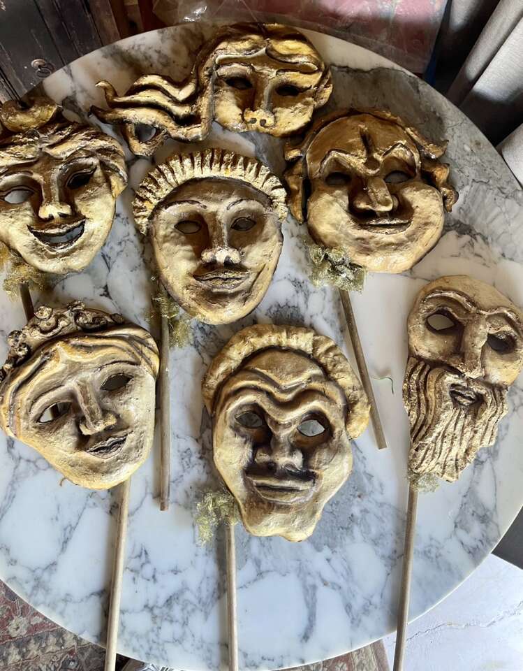 Very Old Venetian Masks From Venice, Italy