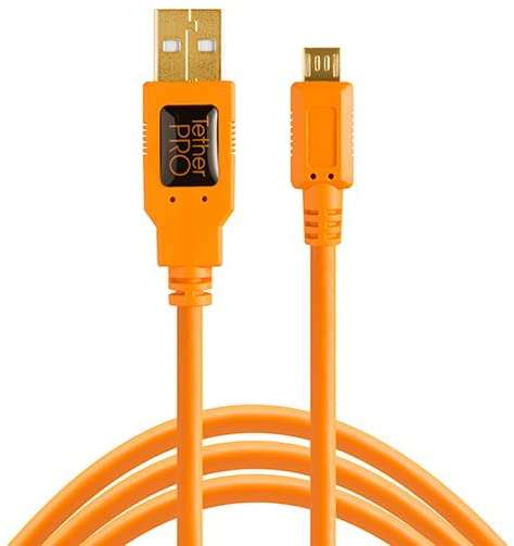 Tether Tools TetherPro USB 2.0 to Micro-B 5-Pin Cable, 15'