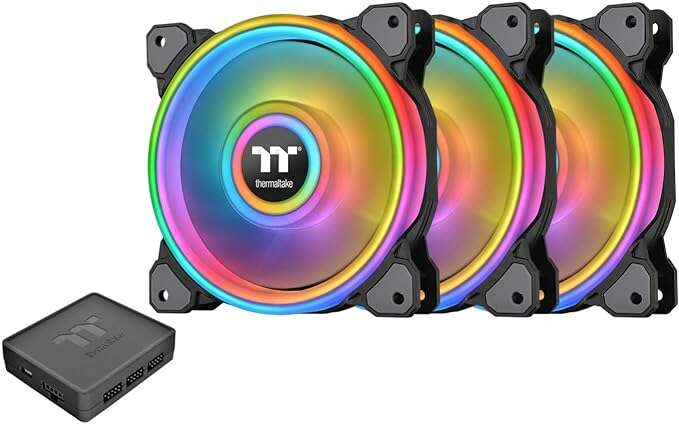 Thermaltake Riing Quad 120mm 54 Addressable LED 9 Blades CL-F088-PL12SW-B