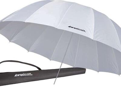 Westcott 4632 7-Feet White Diffusion Parabolic Umbrella