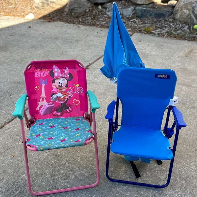 Two Cute Little Kid Sun Chairs
