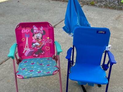 Two Cute Little Kid Sun Chairs