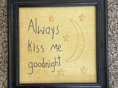 Always Kiss Me Goodnight Cute Framed Art