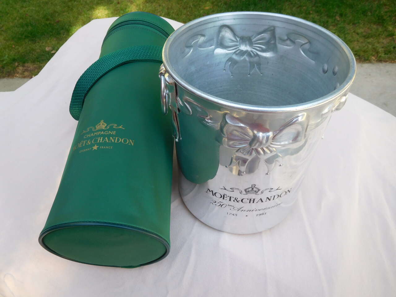 Moet & Chandon 250th Anniversary Ice Bucket and champagne carrier